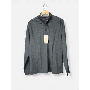 Gray performance pullover long sleeve golf shirt size medium sun smart sporty